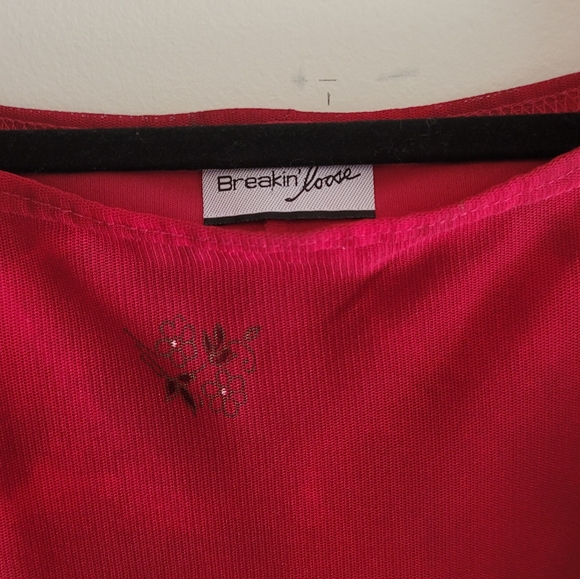 Breakin Loose Sleeveless Red Floral Dress 7/8 - Picture 3 of 10